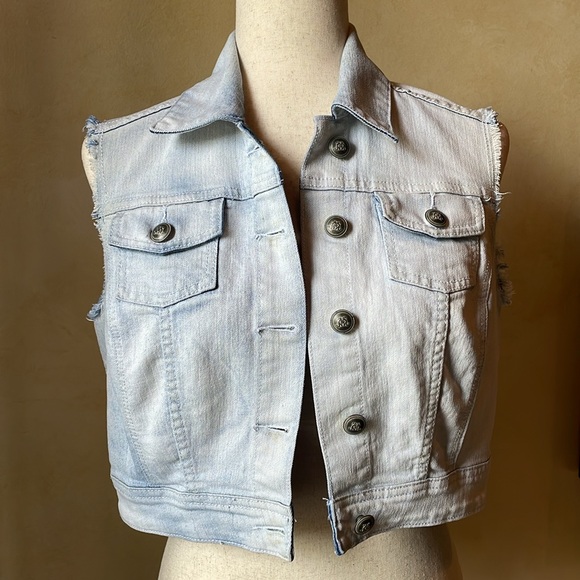 ZCO Jeans Denim Crop Vest - Picture 2 of 7